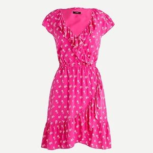 V-neck Ruffle Dress in Floral Print